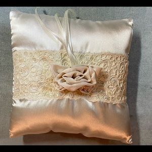 David’s bridal ring bearer pillow with rosette
